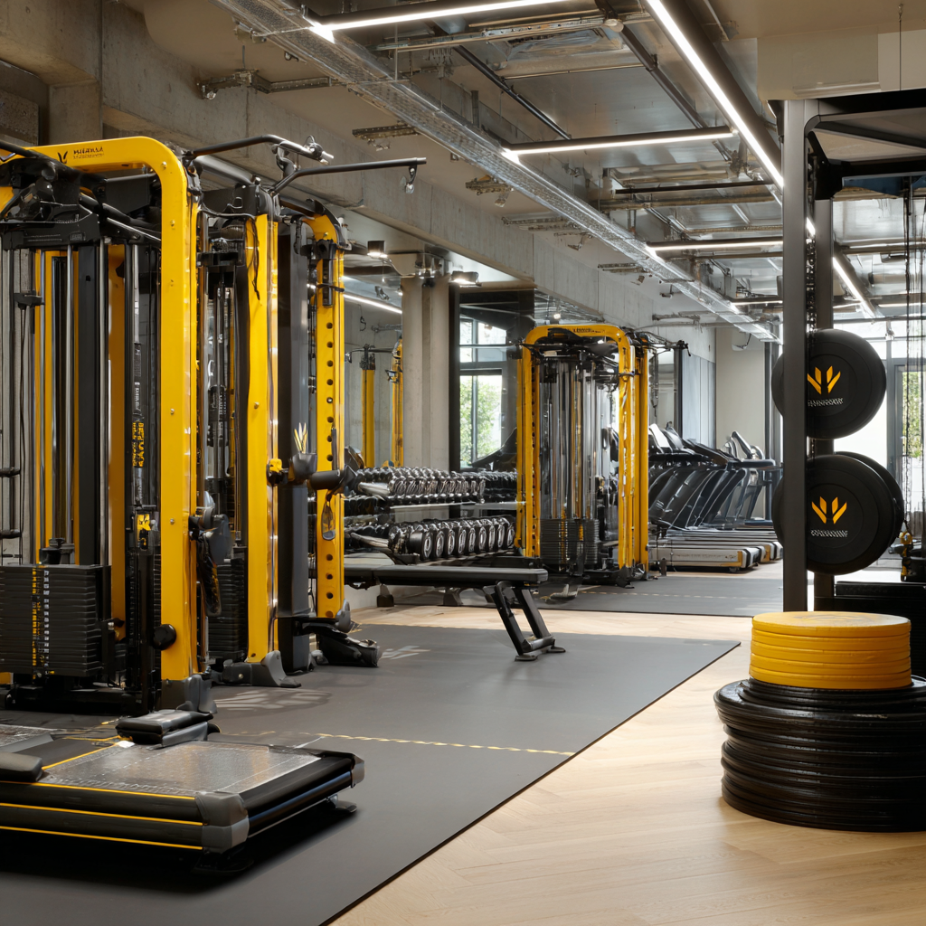 Professional fitness equipment and training area